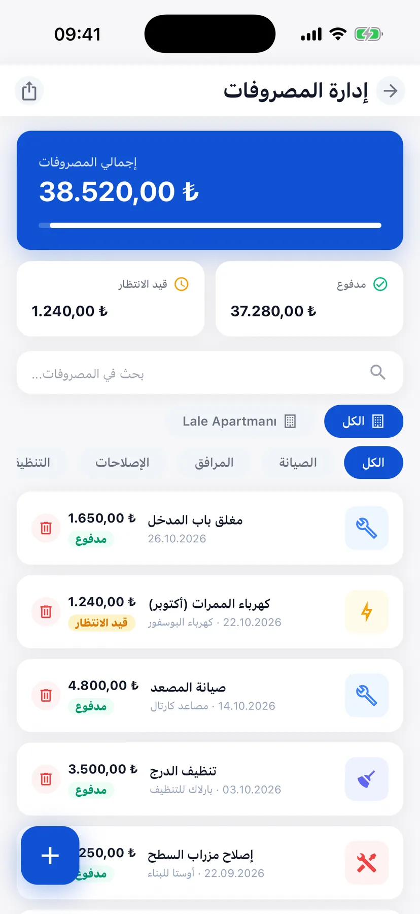 مصروفات المبنى
